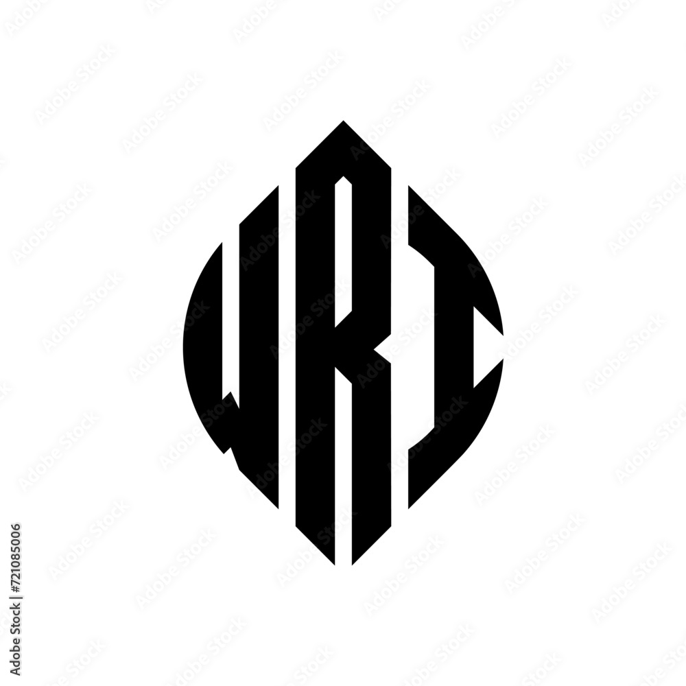 WRI circle letter logo design with circle and ellipse shape. WRI ellipse letters with typographic style. The three initials form a circle logo. WRI circle emblem abstract monogram letter mark vector. WRI circle letter logo design with circle and ellipse shape. WRI ellipse letters with typographic style. The three initials form a circle logo. WRI circle emblem abstract monogram letter mark vector.