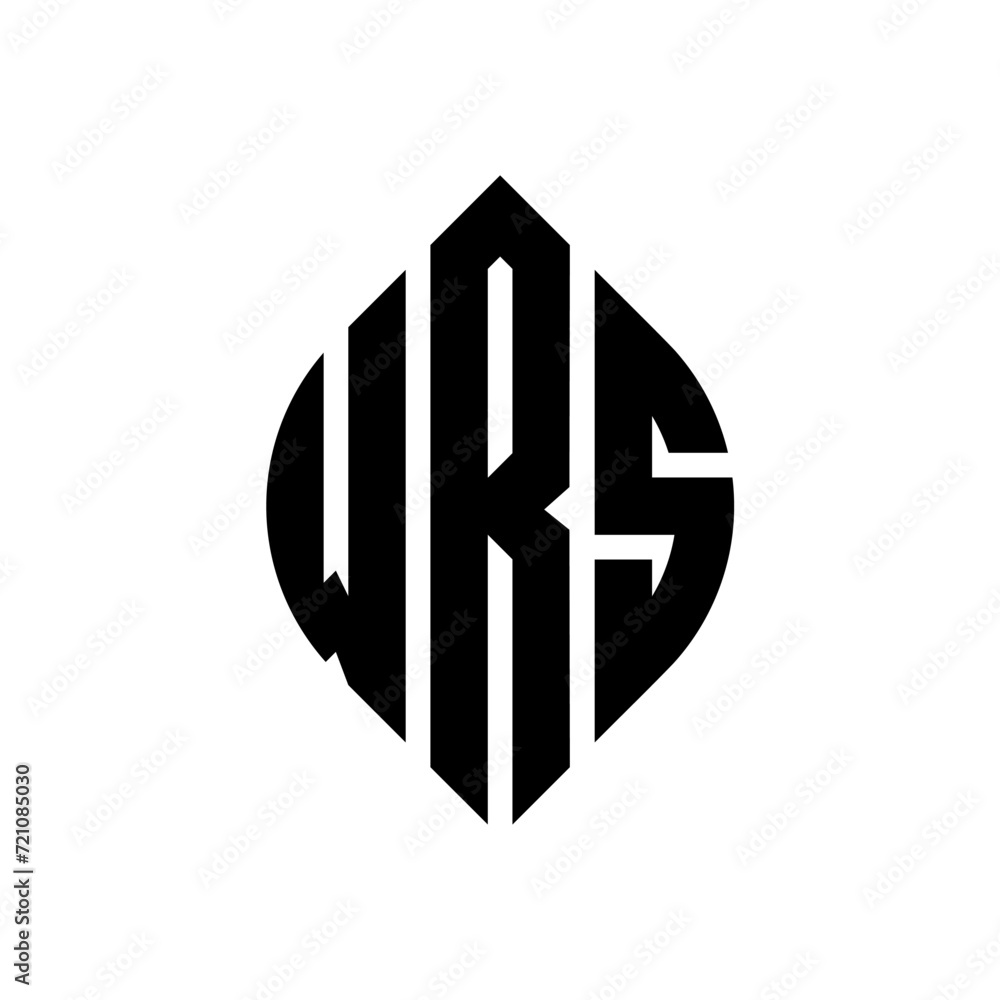WRS circle letter logo design with circle and ellipse shape. WRS ellipse letters with typographic style. The three initials form a circle logo. WRS circle emblem abstract monogram letter mark vector. WRS circle letter logo design with circle and ellipse shape. WRS ellipse letters with typographic style. The three initials form a circle logo. WRS circle emblem abstract monogram letter mark vector.