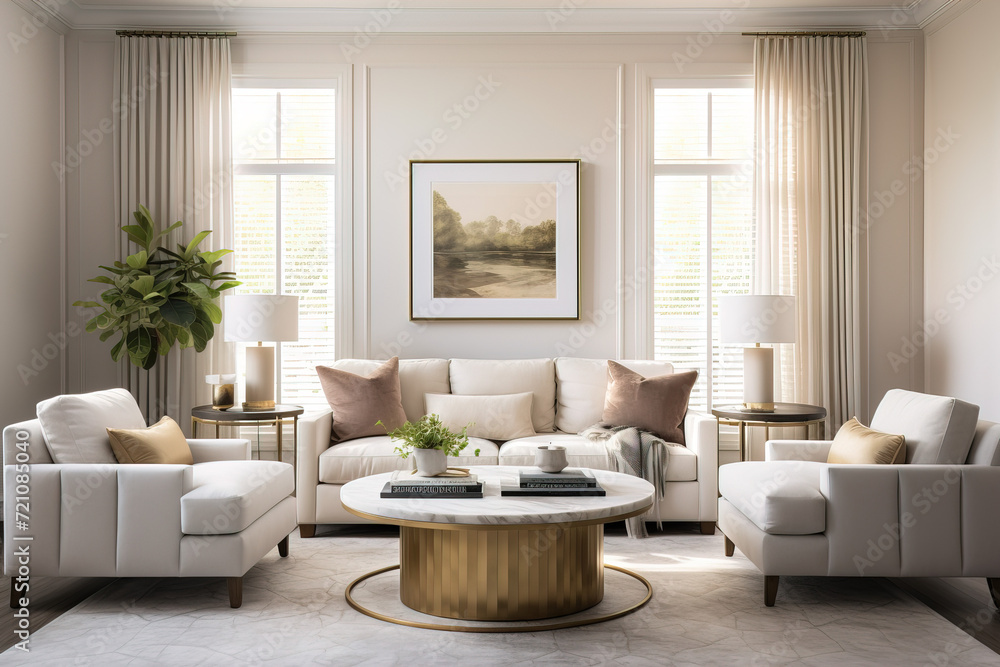 Fototapeta premium living room interior. Generative Ai