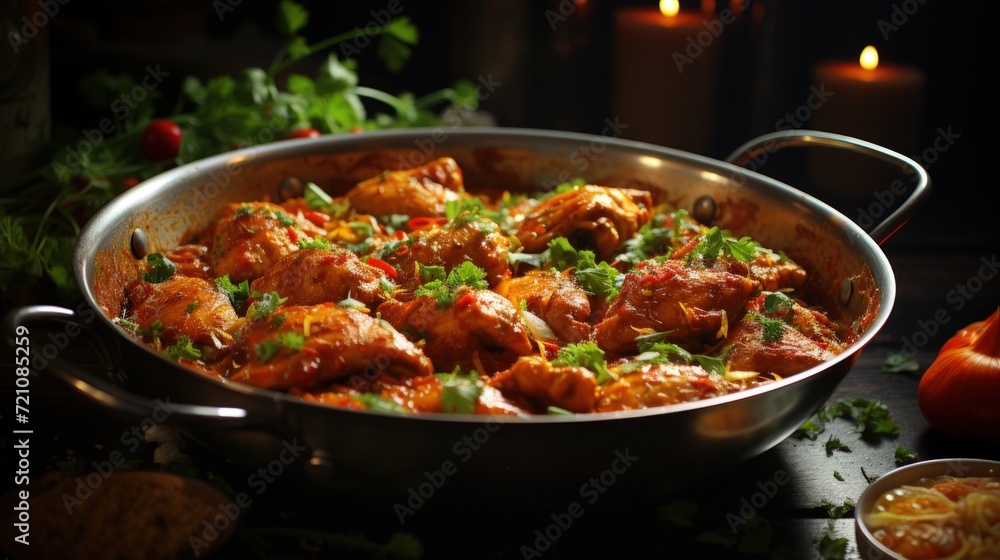 Chicken Curry with Basmati Rice. Best For Banner, Flyer, and Poster Chicken Curry with Basmati Rice. Best For Banner, Flyer, and Poster