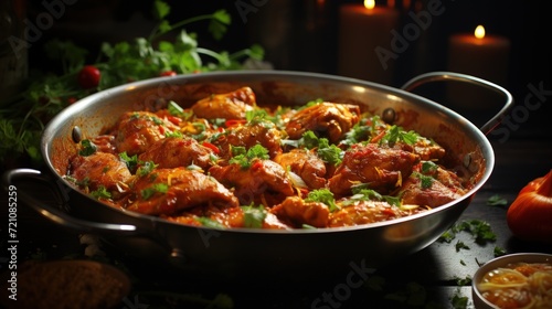 Chicken Curry with Basmati Rice. Best For Banner, Flyer, and Poster