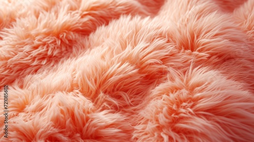 Peach Fuzz Faux Fur Texture Close-Up © Custom Media