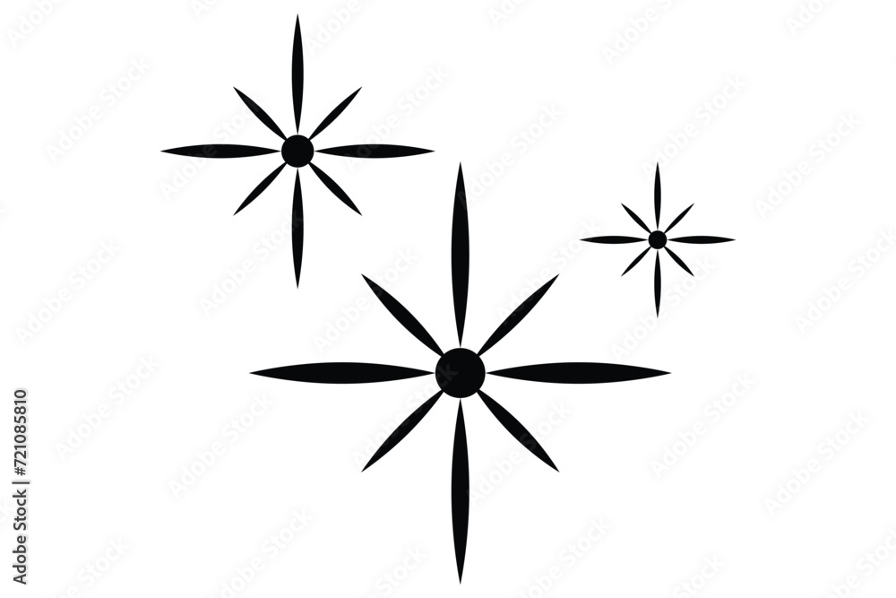 Fototapeta premium Sparkling Star Basic Graphic Sticker Design