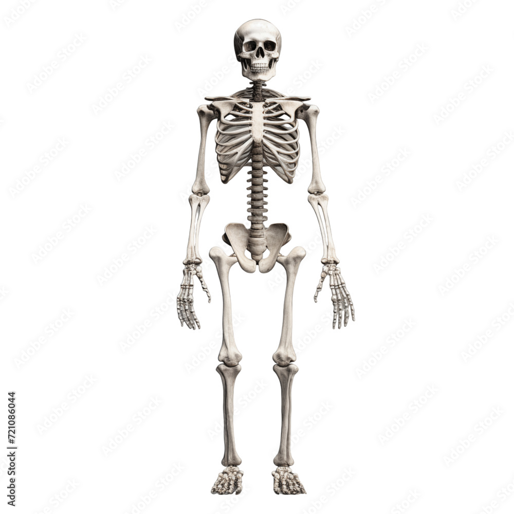 Human skeleton isolated transparent, Generative AI Human skeleton isolated transparent, Generative AI