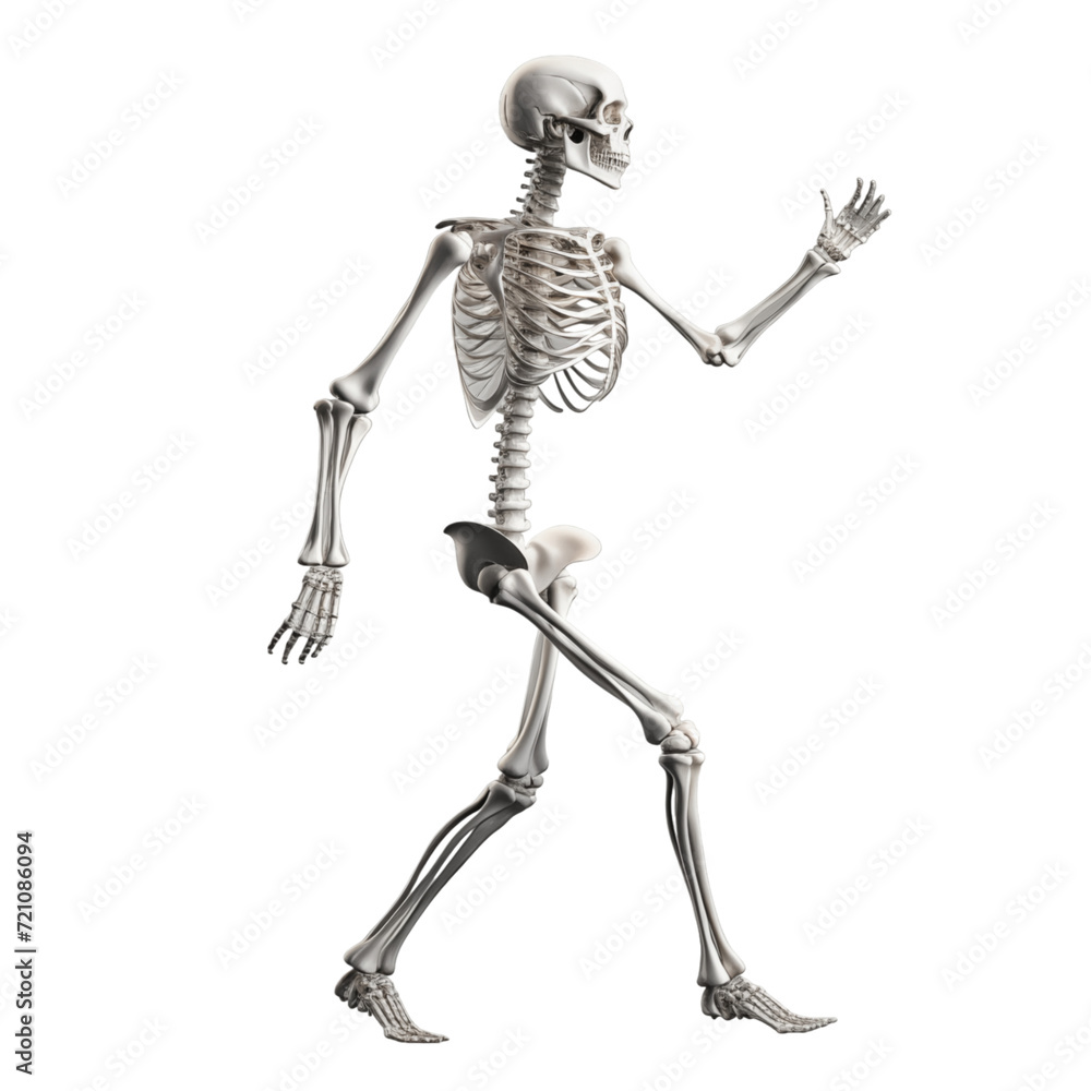 Human skeleton isolated transparent, Generative AI Human skeleton isolated transparent, Generative AI