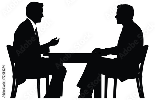Journalists are interviewing silhouette,Press conference of reporters,Silhouette of interviewing Journalists. 