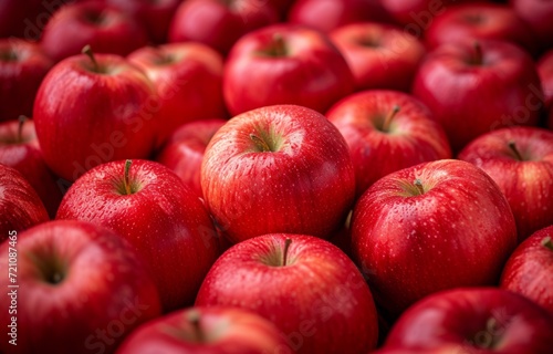 many fresh red organic apples that have just been freshly harvested. many fresh organic apple background