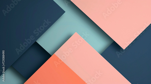 Seafoam, Navy Blue and Salmon colours abstract background vector presentation design. PowerPoint and Business background.