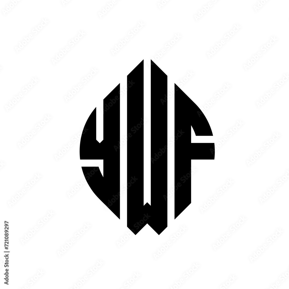 YWF circle letter logo design with circle and ellipse shape. YWF ellipse letters with typographic style. The three initials form a circle logo. YWF circle emblem abstract monogram letter mark vector. YWF circle letter logo design with circle and ellipse shape. YWF ellipse letters with typographic style. The three initials form a circle logo. YWF circle emblem abstract monogram letter mark vector.