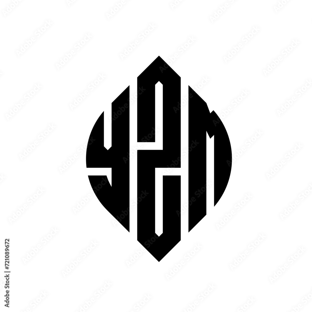 YZM circle letter logo design with circle and ellipse shape. YZM ellipse letters with typographic style. The three initials form a circle logo. YZM circle emblem abstract monogram letter mark vector. YZM circle letter logo design with circle and ellipse shape. YZM ellipse letters with typographic style. The three initials form a circle logo. YZM circle emblem abstract monogram letter mark vector.