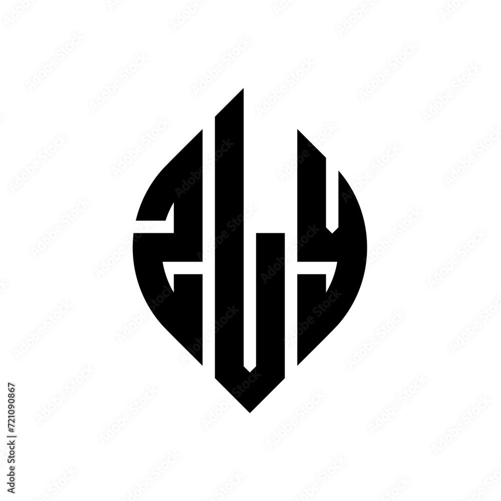 ZLY circle letter logo design with circle and ellipse shape. ZLY ellipse letters with typographic style. The three initials form a circle logo. ZLY circle emblem abstract monogram letter mark vector. ZLY circle letter logo design with circle and ellipse shape. ZLY ellipse letters with typographic style. The three initials form a circle logo. ZLY circle emblem abstract monogram letter mark vector.