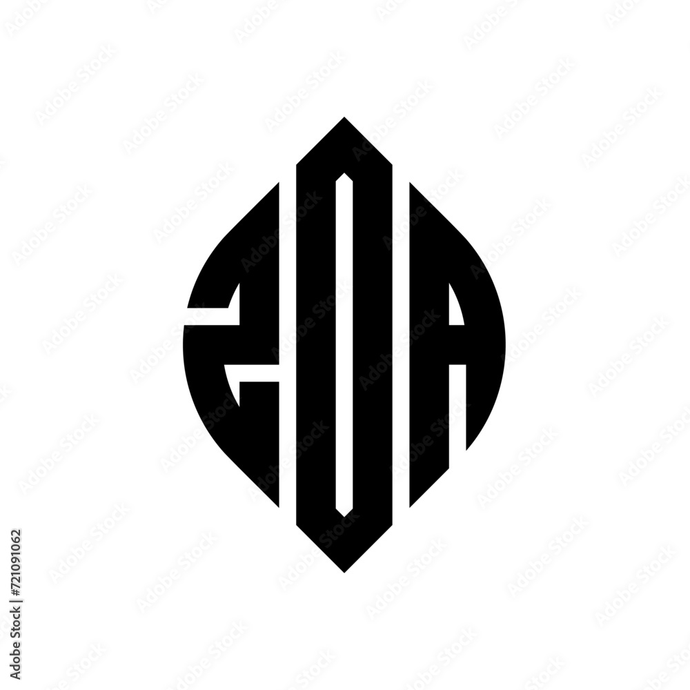 ZOA circle letter logo design with circle and ellipse shape. ZOA ellipse letters with typographic style. The three initials form a circle logo. ZOA circle emblem abstract monogram letter mark vector. ZOA circle letter logo design with circle and ellipse shape. ZOA ellipse letters with typographic style. The three initials form a circle logo. ZOA circle emblem abstract monogram letter mark vector.