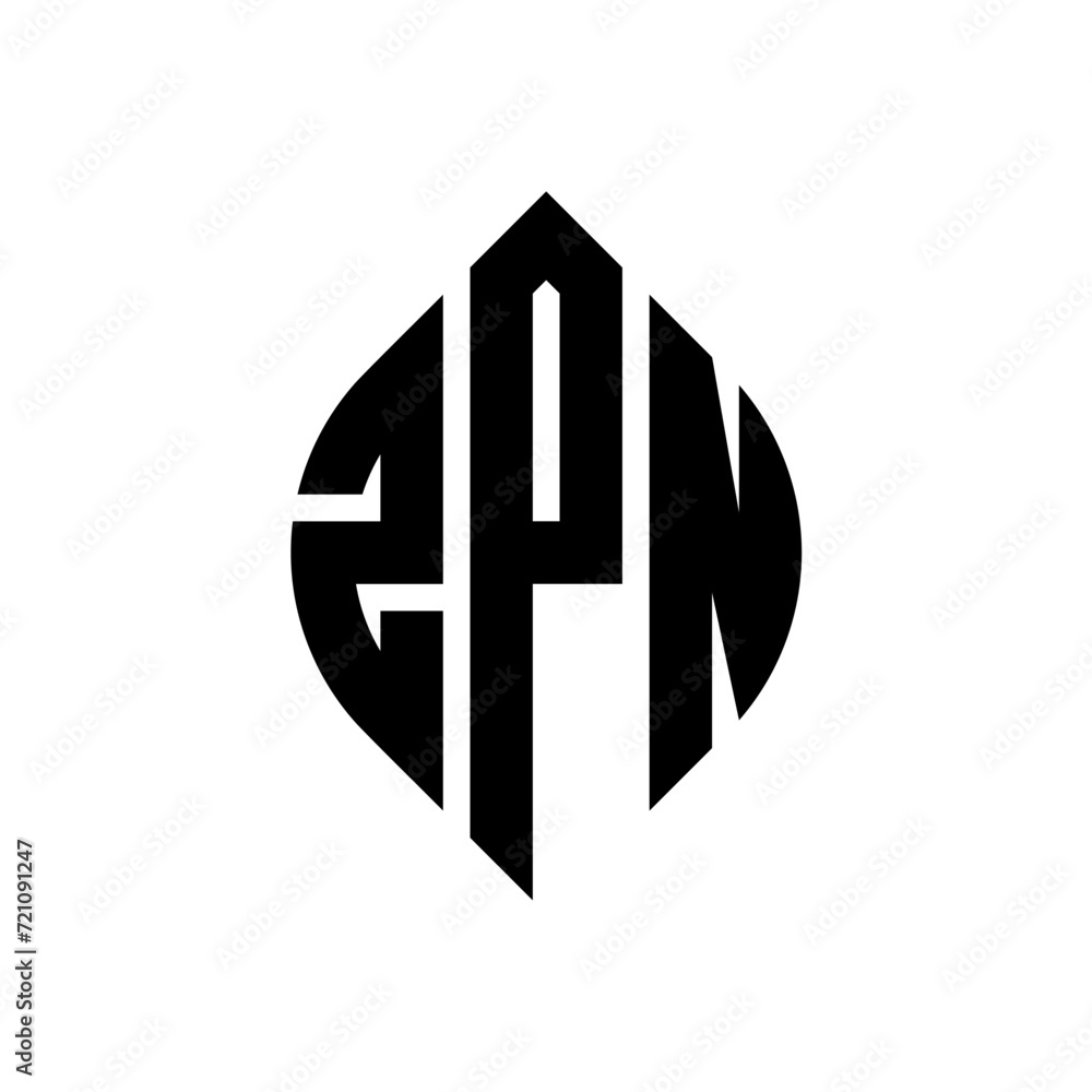 ZPN circle letter logo design with circle and ellipse shape. ZPN ellipse letters with typographic style. The three initials form a circle logo. ZPN circle emblem abstract monogram letter mark vector. ZPN circle letter logo design with circle and ellipse shape. ZPN ellipse letters with typographic style. The three initials form a circle logo. ZPN circle emblem abstract monogram letter mark vector.