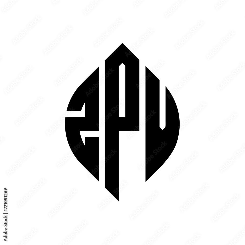 ZPV circle letter logo design with circle and ellipse shape. ZPV ellipse letters with typographic style. The three initials form a circle logo. ZPV circle emblem abstract monogram letter mark vector. ZPV circle letter logo design with circle and ellipse shape. ZPV ellipse letters with typographic style. The three initials form a circle logo. ZPV circle emblem abstract monogram letter mark vector.