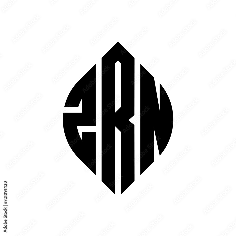 ZRN circle letter logo design with circle and ellipse shape. ZRN ellipse letters with typographic style. The three initials form a circle logo. ZRN circle emblem abstract monogram letter mark vector. ZRN circle letter logo design with circle and ellipse shape. ZRN ellipse letters with typographic style. The three initials form a circle logo. ZRN circle emblem abstract monogram letter mark vector.