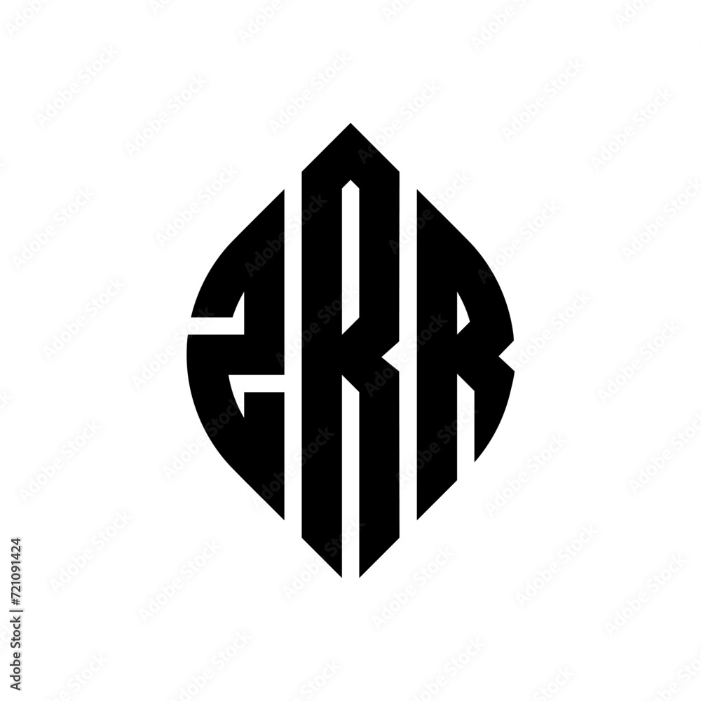 ZRR circle letter logo design with circle and ellipse shape. ZRR ellipse letters with typographic style. The three initials form a circle logo. ZRR circle emblem abstract monogram letter mark vector. ZRR circle letter logo design with circle and ellipse shape. ZRR ellipse letters with typographic style. The three initials form a circle logo. ZRR circle emblem abstract monogram letter mark vector.