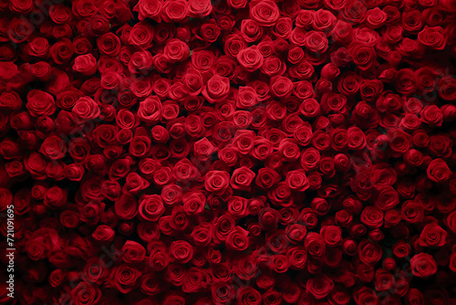 Red roses background. © songsakpandet