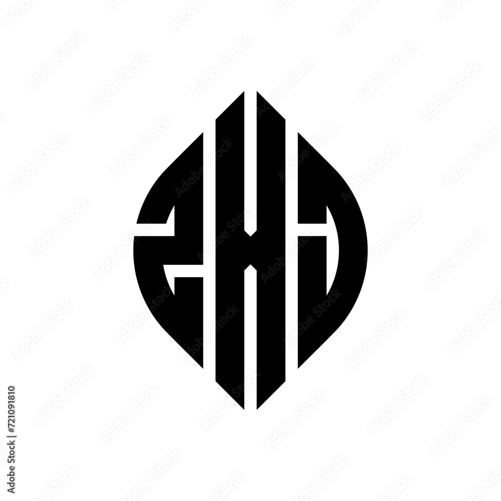 ZXJ circle letter logo design with circle and ellipse shape. ZXJ ellipse letters with typographic style. The three initials form a circle logo. ZXJ Circle Emblem Abstract Monogram Letter Mark Vector. ZXJ circle letter logo design with circle and ellipse shape. ZXJ ellipse letters with typographic style. The three initials form a circle logo. ZXJ Circle Emblem Abstract Monogram Letter Mark Vector.