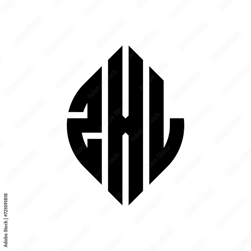 ZXL circle letter logo design with circle and ellipse shape. ZXL ellipse letters with typographic style. The three initials form a circle logo. ZXL circle emblem abstract monogram letter mark vector. ZXL circle letter logo design with circle and ellipse shape. ZXL ellipse letters with typographic style. The three initials form a circle logo. ZXL circle emblem abstract monogram letter mark vector.