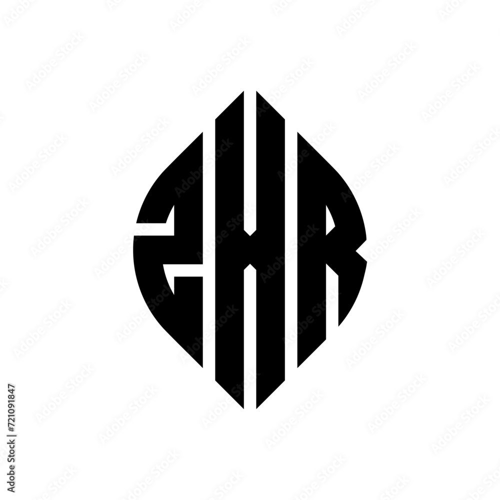 ZXR circle letter logo design with circle and ellipse shape. ZXR ellipse letters with typographic style. The three initials form a circle logo. ZXR circle emblem abstract monogram letter mark vector. ZXR circle letter logo design with circle and ellipse shape. ZXR ellipse letters with typographic style. The three initials form a circle logo. ZXR circle emblem abstract monogram letter mark vector.