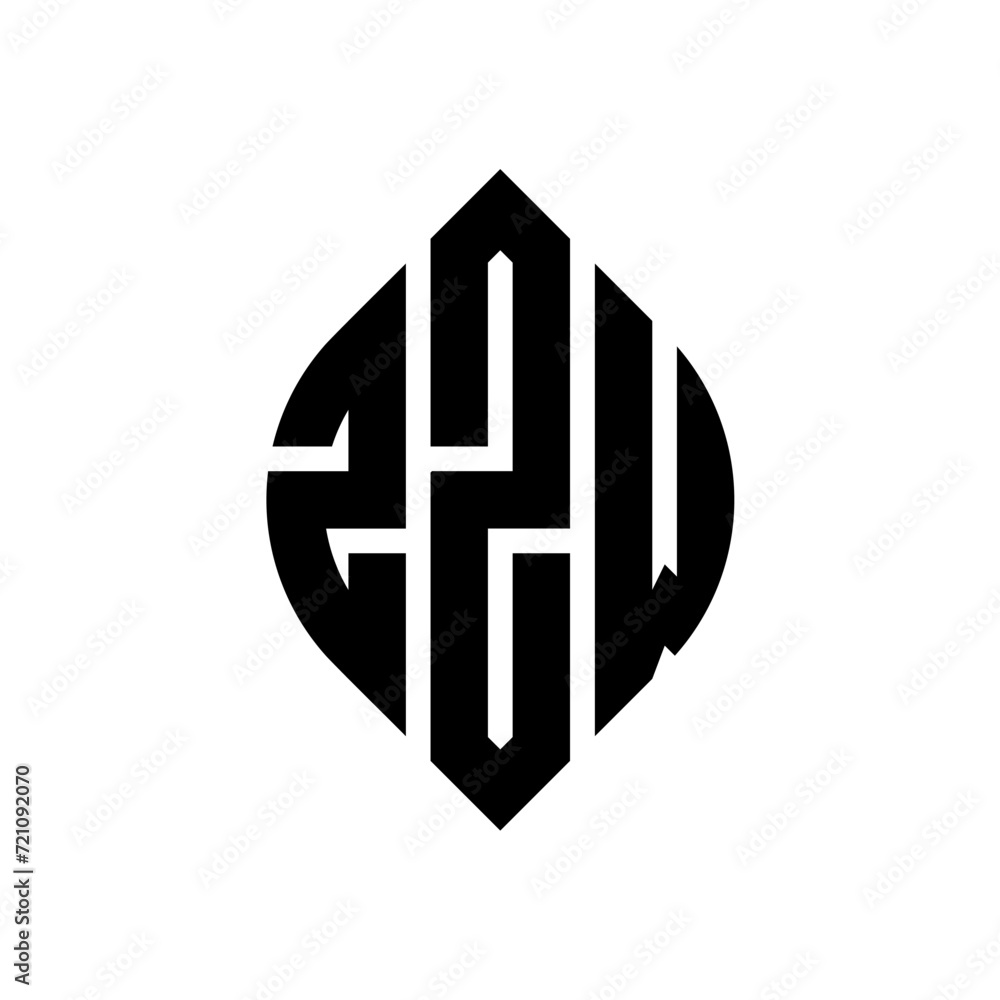 ZZW circle letter logo design with circle and ellipse shape. ZZW ellipse letters with typographic style. The three initials form a circle logo. ZZW circle emblem abstract monogram letter mark vector. ZZW circle letter logo design with circle and ellipse shape. ZZW ellipse letters with typographic style. The three initials form a circle logo. ZZW circle emblem abstract monogram letter mark vector.