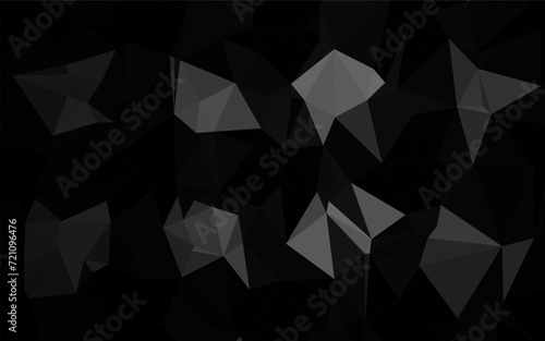 Dark Silver, Gray vector triangle mosaic template. Creative illustration in halftone style with gradient. New texture for your design.