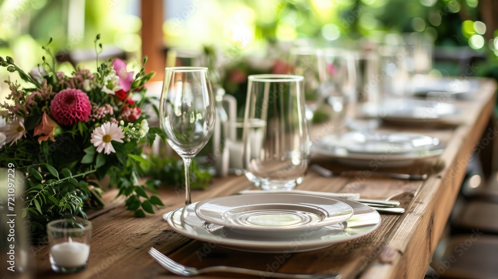 Rustic Table Setting for Outdoor Dining