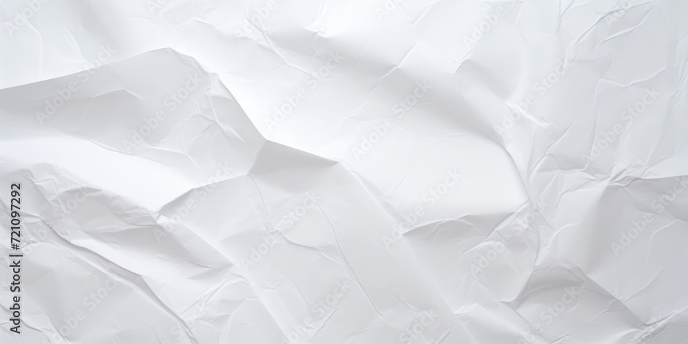 Fototapeta premium White paper wrinkled as background, closeup view