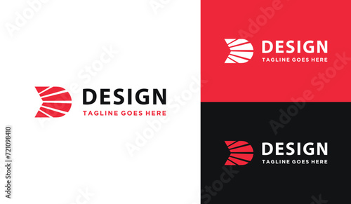 Modern Initial Letter D with Fast Movement For Logistics and Transportation Logo Design