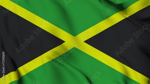 waving flag jamaica photo