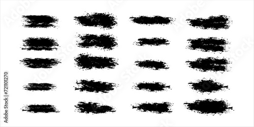 Black grunge splater brush stroke ink template collection