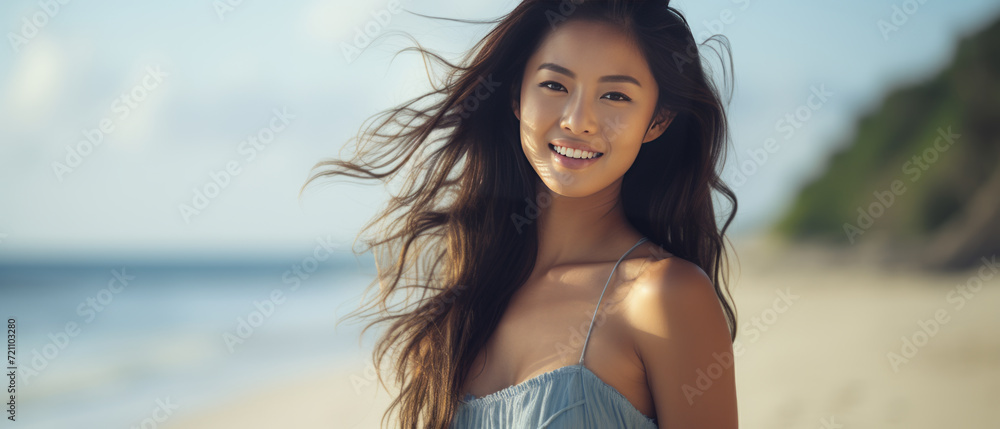 Seashore Radiance Radiant Asian Woman Seashore Radiance Radiant Asian Woman