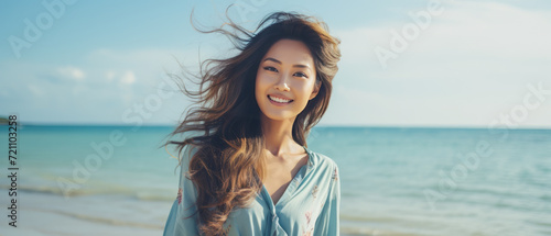 Seashore Radiance Radiant Asian Woman