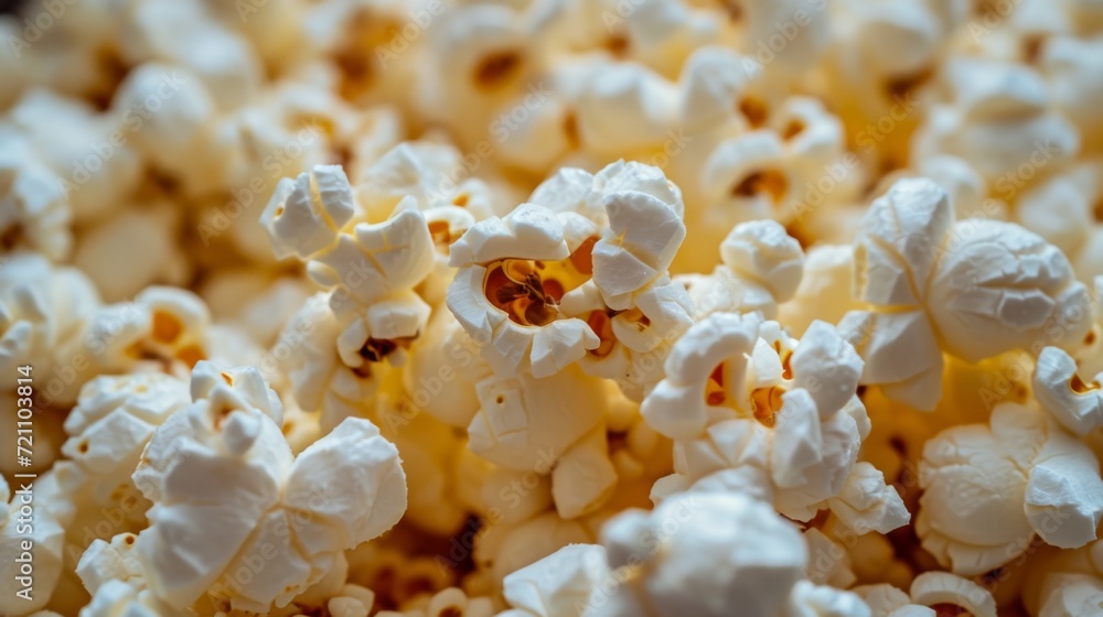 Popcorn background. Closeup on popcorn Popcorn background. Closeup on popcorn
