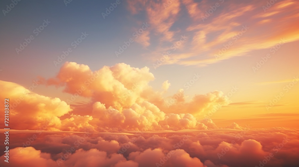 background of orange clouds and sky,A background of a notion of a colourful sky, an incredible sunset, and a twilight sky and clouds