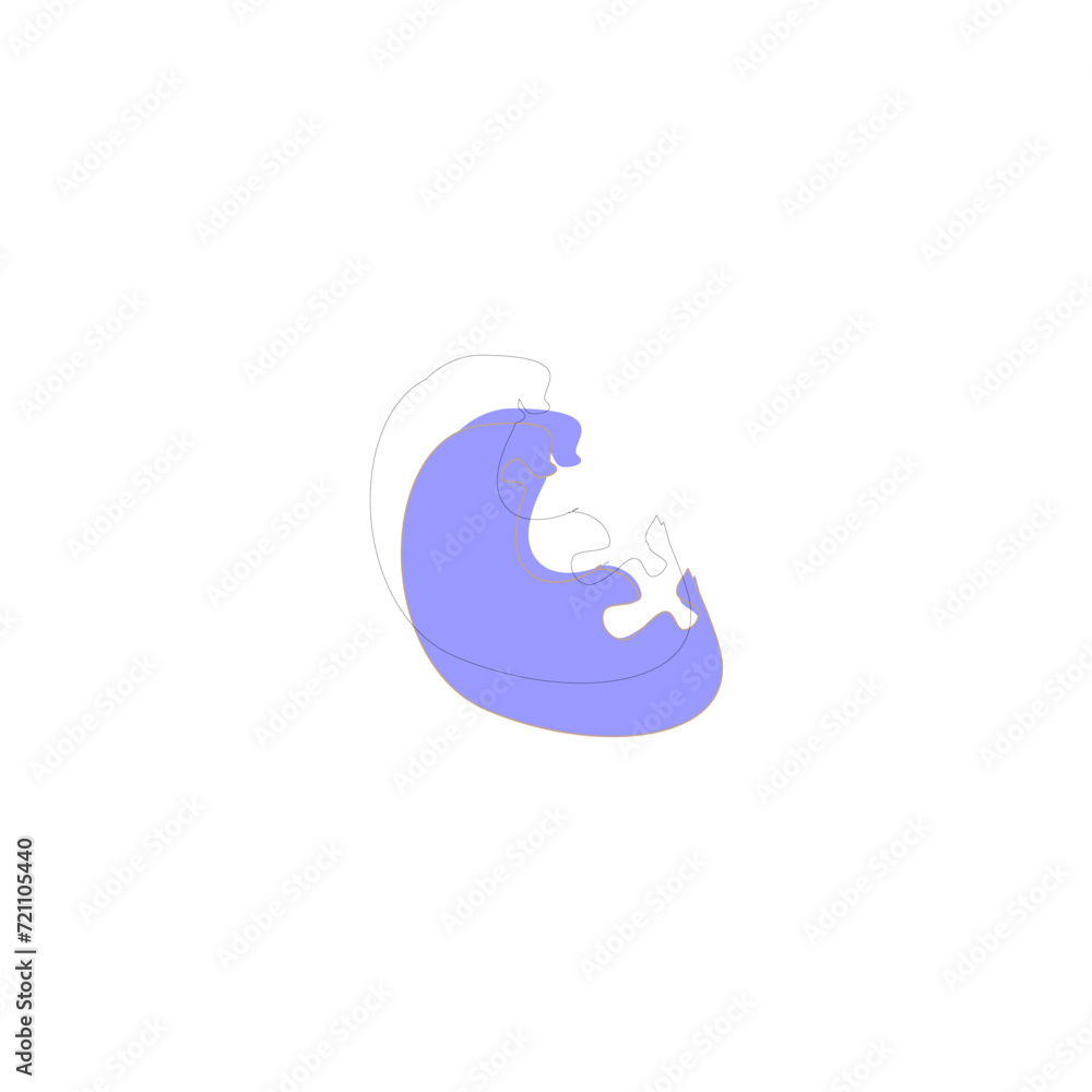purple blob with black outline design purple blob with black outline design