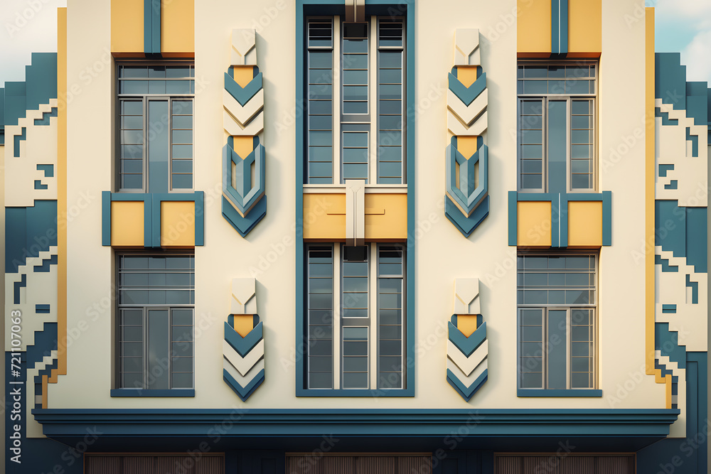 Condo Facade with Elaborate Geometric Patterns Condo Facade with Elaborate Geometric Patterns