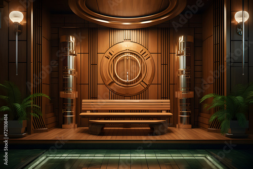 warm sauna room