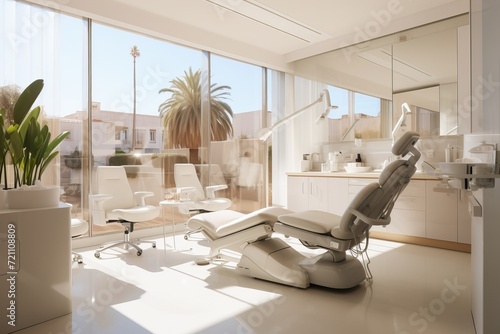 Inviting dental office. light, airy tones creating a warm and welcoming atmosphere photo