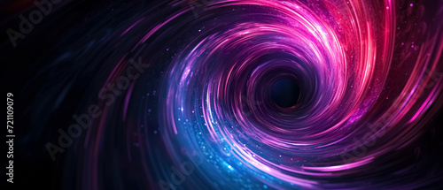 Abstract background with glowing circles spiral ring galaxy colorful swirl glow line, feel is galaxy, background ultra wide 21:9	
 photo