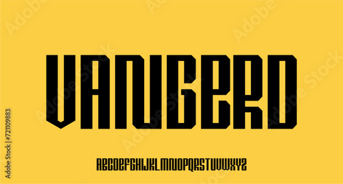 VANGERD FONT VECTOR DISPLAY UPPERCASE HIGH UNIQUE EXPERIMENTAL
