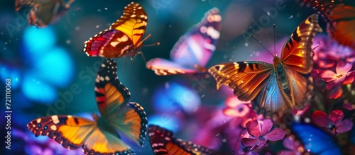 Beautiful Butterflies in Amazing Colors Display a Beautiful, Butterflies in Amazing Colors, this Image is Simply Breathtaking © AkuAku