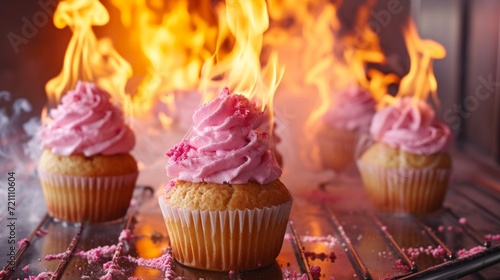 A 12-year-old girl started a fire in the kitchen while baking cupcakes