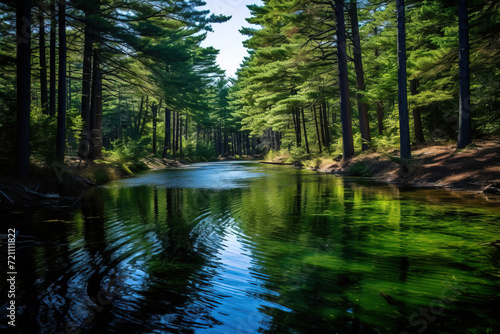 pond in the park. Generative Ai