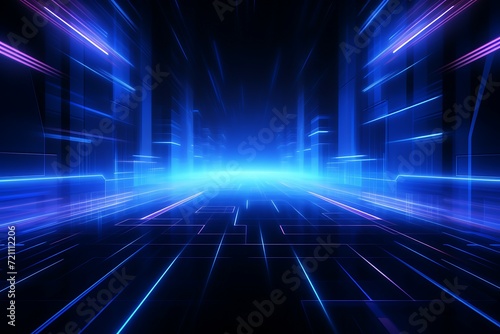 Abstract futuristic background with glowing light effect illustration.
