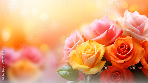 Whispers of Romance  Unveiling the Spectacular Symphony of Colors in a Captivating Flowers Colorful Roses Background