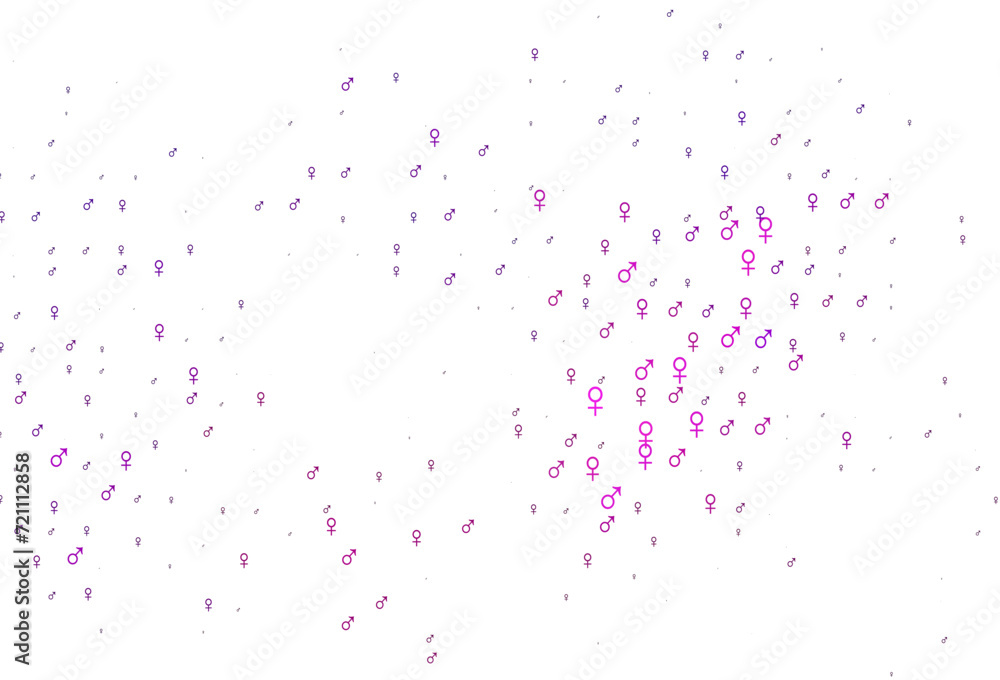 Light purple vector background with gender symbols. Light purple vector background with gender symbols.