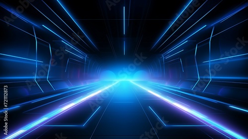 Blue Neon Business Background