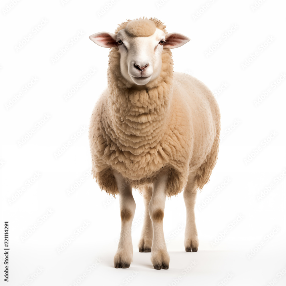 Fototapeta premium Sheep isolated on white background
