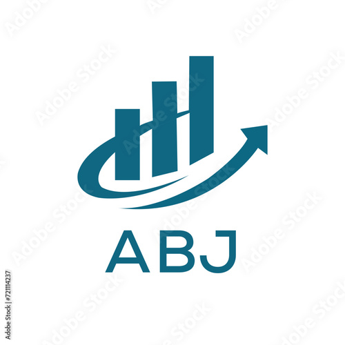 ABJ letter logo design on black background. ABJ creative initials letter logo concept. ABJ letter design.
 photo